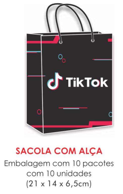 SACOLA TEMA TIK TOK PAPEL SURPRESA C/10UN