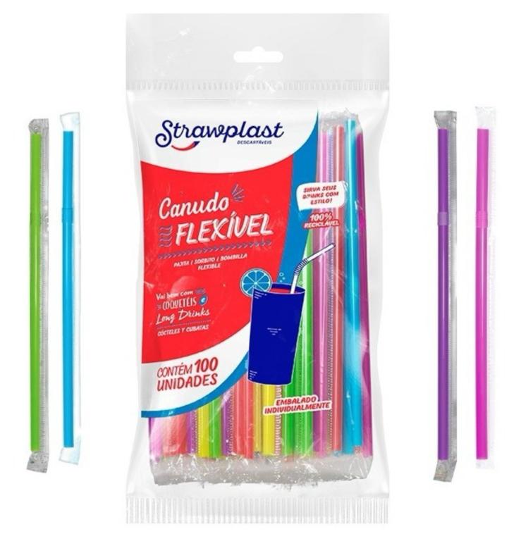 CANUDO STRAWPLAST FLEXIVEL SACHE 6MM C/100UN