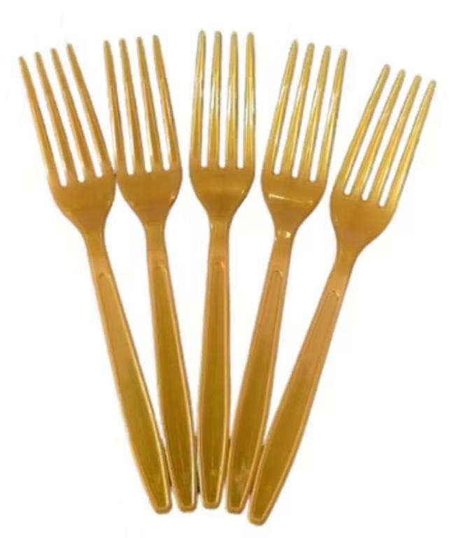 GARFO REFEICAO MASTER STRAWPLAST DOURADO C/50UN