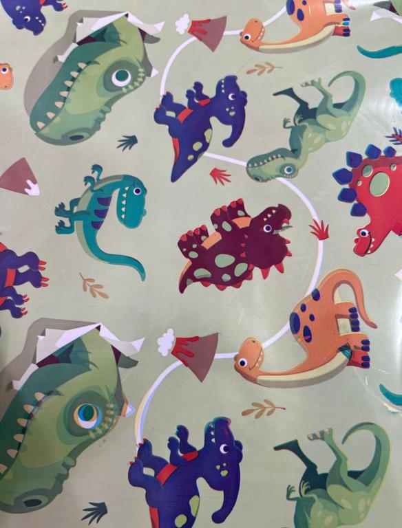 SACO P/ PRESENTE METALIZADO DINOSSAUROS 45X60 UN