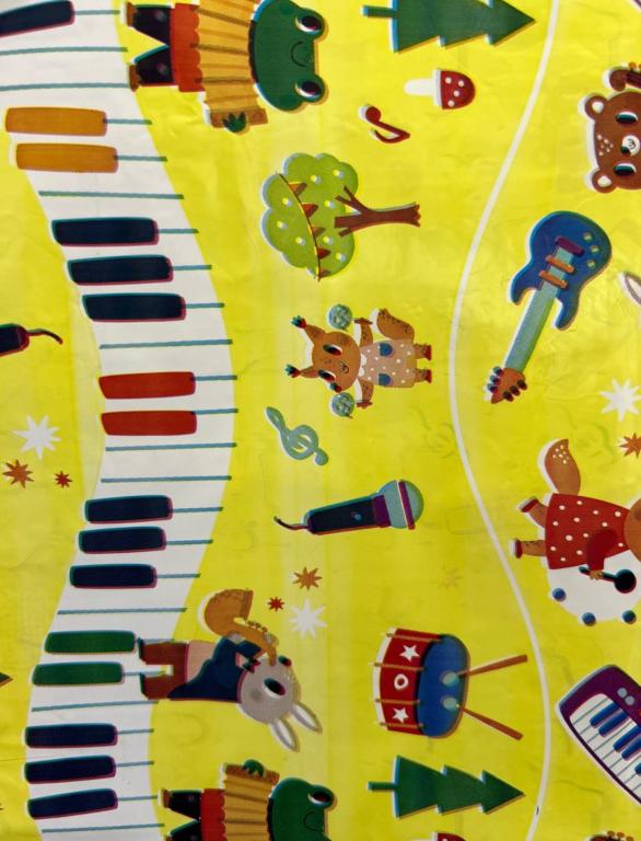 SACO P/ PRESENTE METALIZADO MUSICAL 25X36 UN