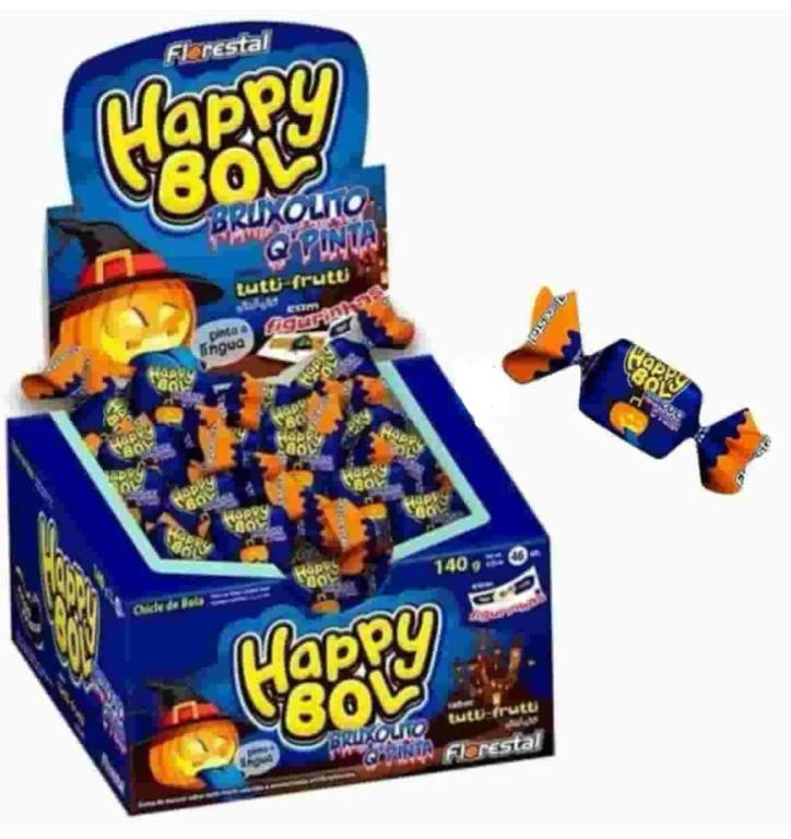 CHICLE HAPPY BOL BRUXOLITO Q PINTA 140G