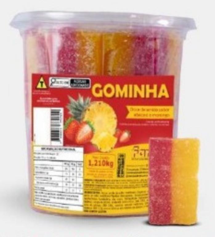 GOMINHA FARDIN SABOR ABACAXI E MORANGO C/20UN 1,210KG