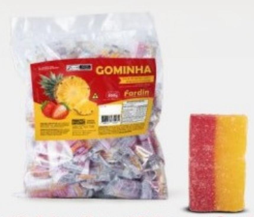 GOMINHA FARDIN SABOR ABACAXI E MORANGO C/50UN 800GR
