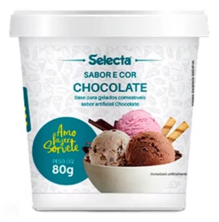 PREPARO P/ SORVETE SELECTA CHOCOLTATE 80G