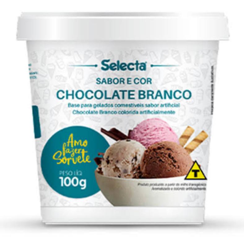 PREPARO P/ SORVETE SELECTA CHOCOLATE BRANCO 100G