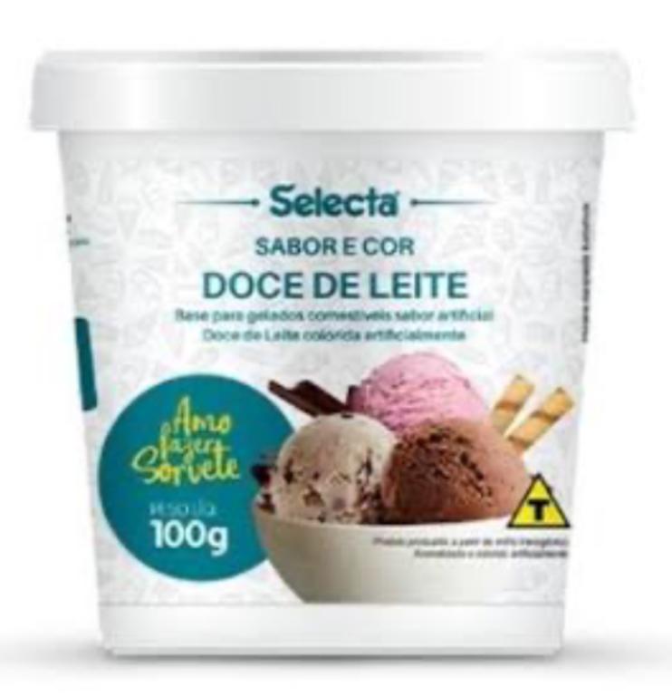 PREPARO P/ SORVETE SELECTA DOCE DE LEITE 100GR