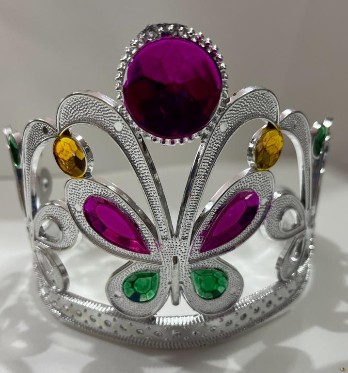 COROA PRINCESA PRATEADA ALTA