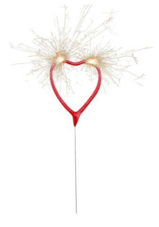 VELA MAGICA POPPER CORACAO VERMELHO