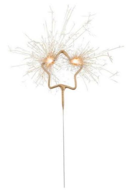 VELA MAGICA POPPER ESTRELA DOURADA