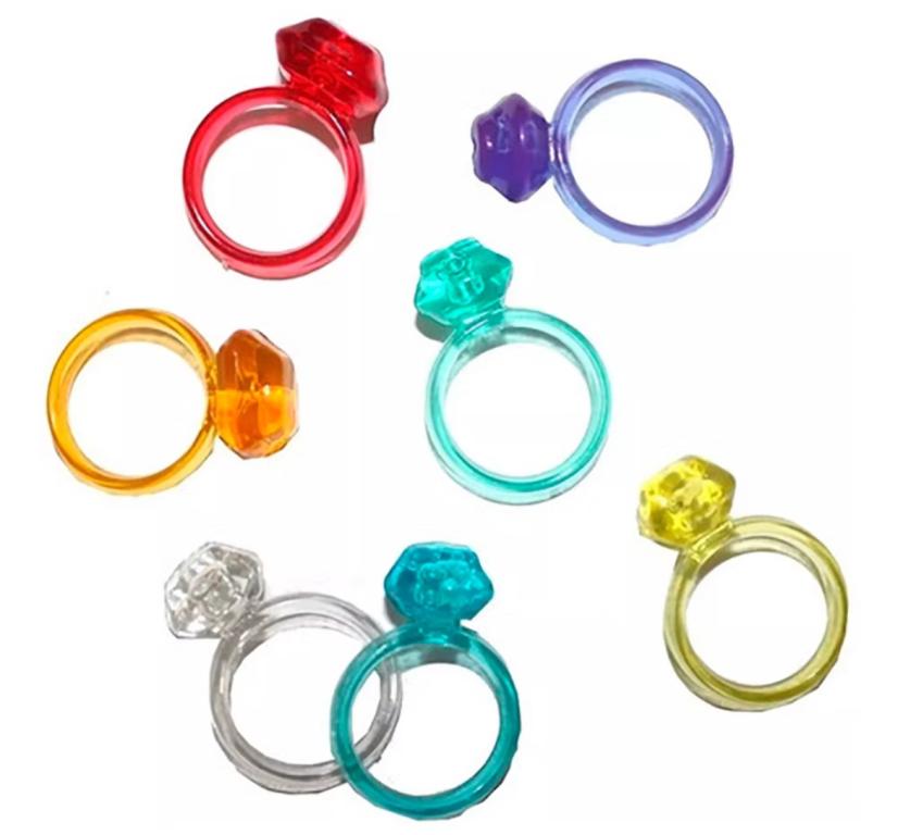 MINI BRINQUEDO ANEL CRISTAL C/10UN