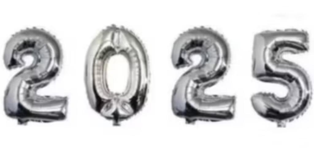 KIT BALAO METALIZADO PRATA 75CM N° 2025