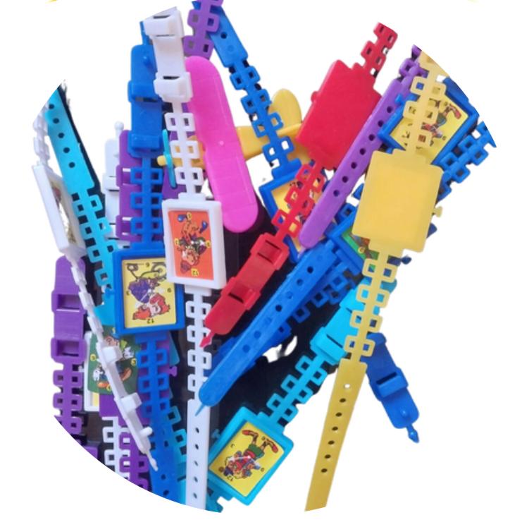 MINI BRINQUEDO RELOGIO QUADRADO C/10UN