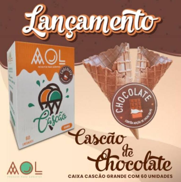CASCAO CHOCOLATE P/ SORVETE GRANDE AOL C/10UN