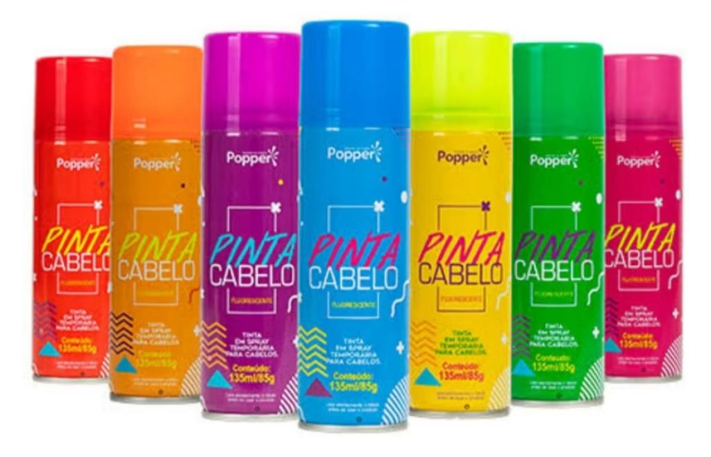 TINTA SPRAY POPPER PINTA CABELO VERMELHO 150ML