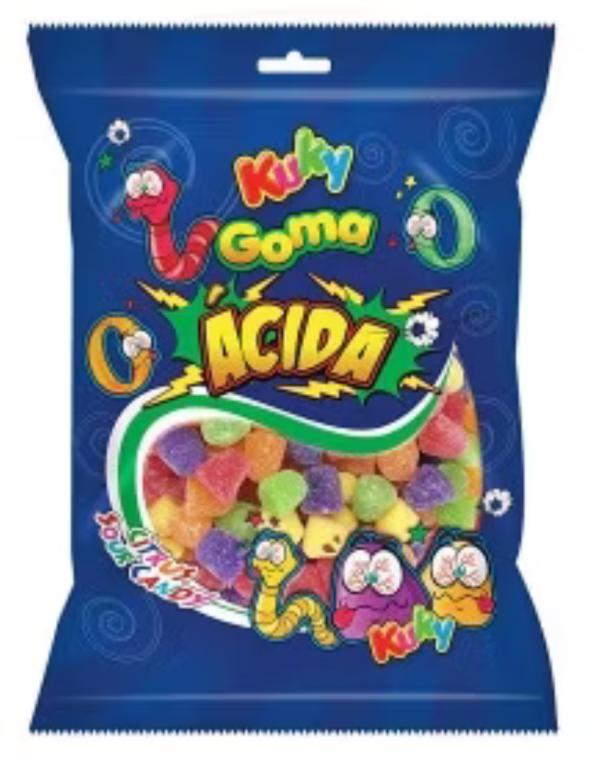 GOMA ACIDA KUKY CITRUS MINHOCA 500GR