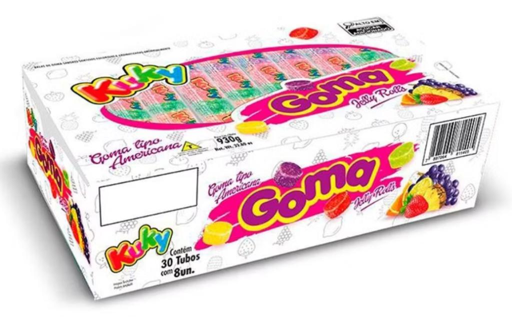GOMA TUBO KUKY FRUTAS 930G C/30UN