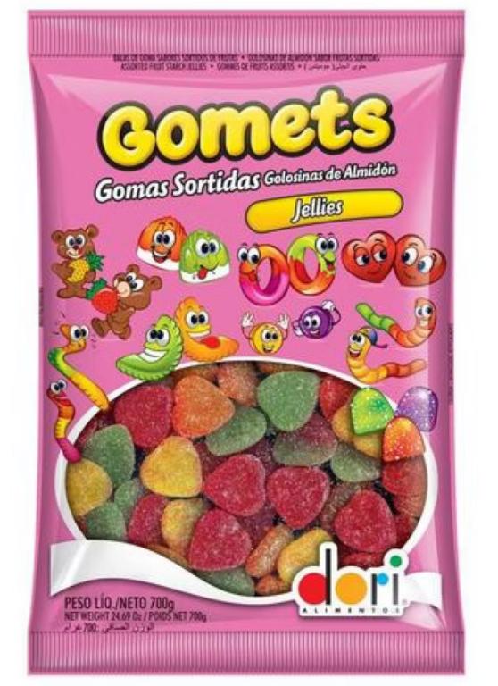 GOMETS DORI GOMA CORACAO SORTIDA 700GR
