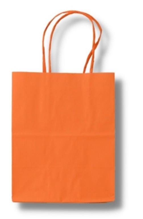 SACOLA PAPEL SURPRESA 9,5X15,5 LISO LARANJA C/10UN