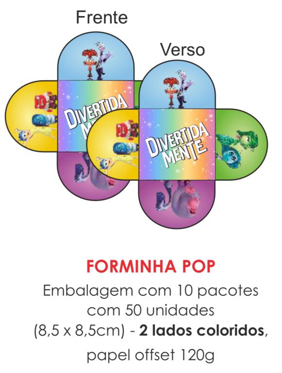 PORTA BOMBOM TEMA DIVERTIDAMENTE C/50UN