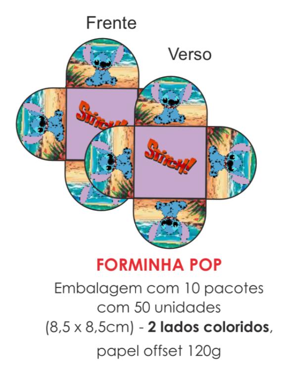 PORTA BOMBOM TEMA STITCH C/50UN