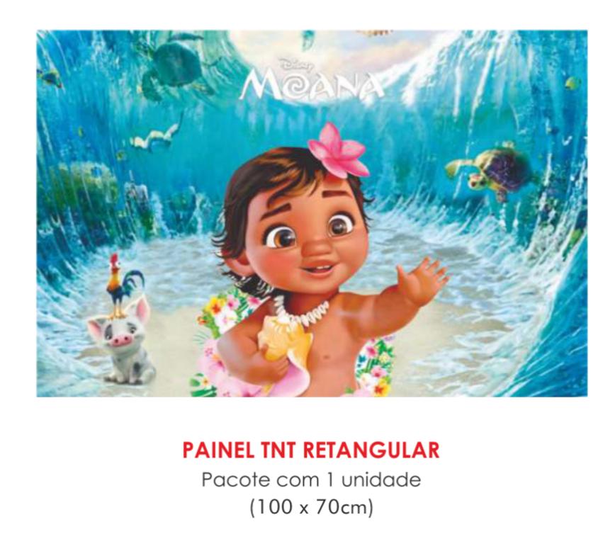 PAINEL TNT DUPLO RETANGULAR MOANA BABY 70X100CM