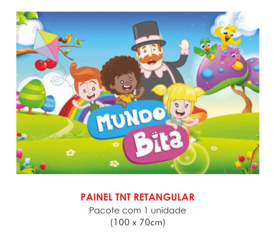 PAINEL TNT DUPLO RETANGULAR MUNDO BITA 70X100CM