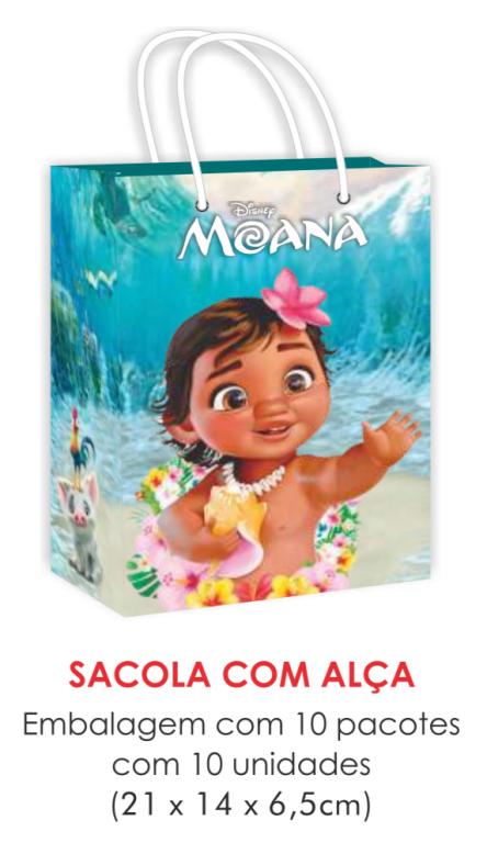 SACOLA TEMA MOANA BABY PAPEL SURPRESA C/10UN