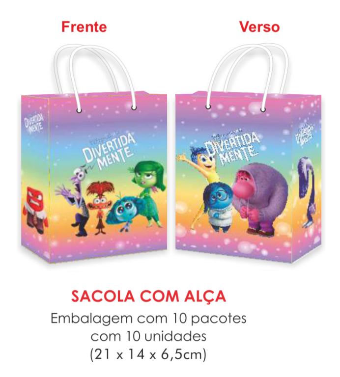 SACOLA TEMA DIVERTIDAMENTE PAPEL SURPRESA C/10UN