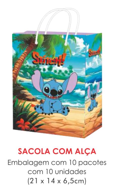 SACOLA TEMA STITCH PAPEL SURPRESA C/10UN