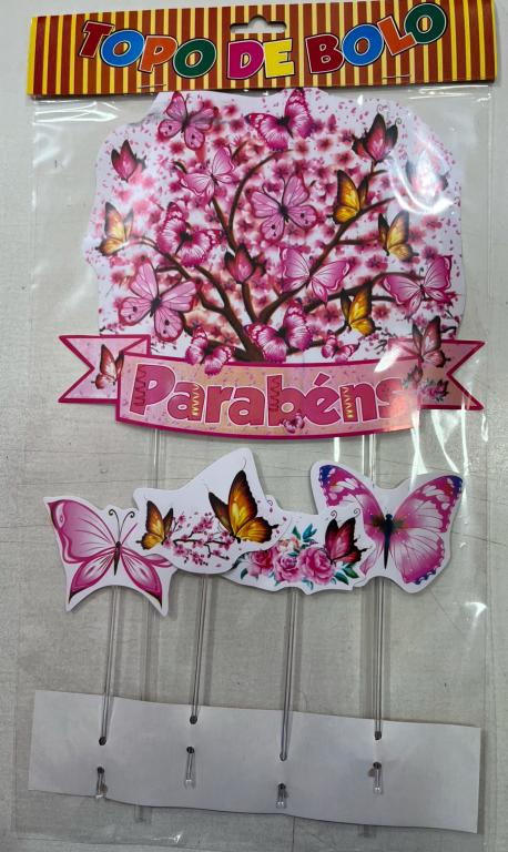 TOPO DE BOLO BORBOLETAS