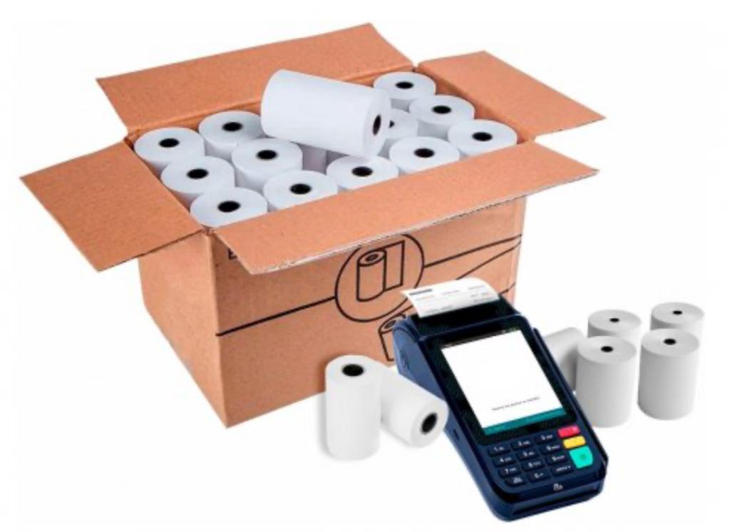 BOBINA PAPEL TERMICA PARA MAQUINA DE CARTAO 59mm X 15m UN