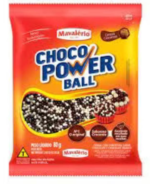 CHOCOPOWER BALL MINI CHOCOLATE/BRANCO 80GR
