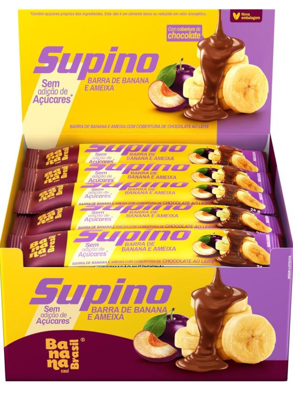 BARRA SUPINO C/ COBERT. CHOCOLATE BANANA E AMEIXA DP/20X24G