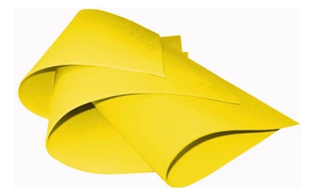 BORRACHA EVA LISO AMARELO 40X48 UN