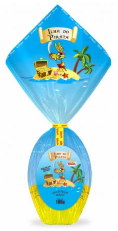 OVO DA PASCOA AO LEITE MOEDAS DO PIRATA 150G