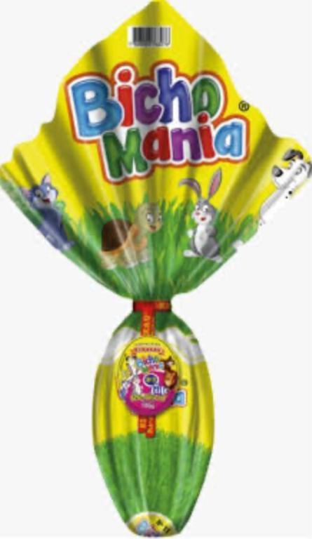 OVO DA PASCOA AO LEITE BICHO MANIA 100G