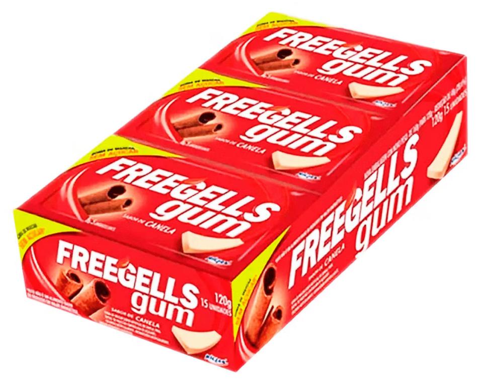 CHICLE FREEGELLS GUM ZERO CANELA C/15UN