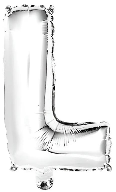 BALAO LETRA (L) PRATA 45CM BR