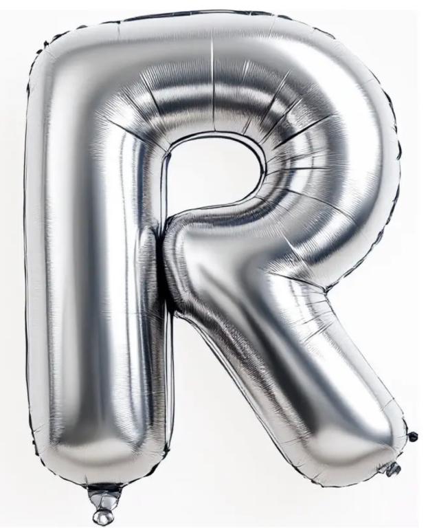 BALAO LETRA (R) PRATA 45CM BR