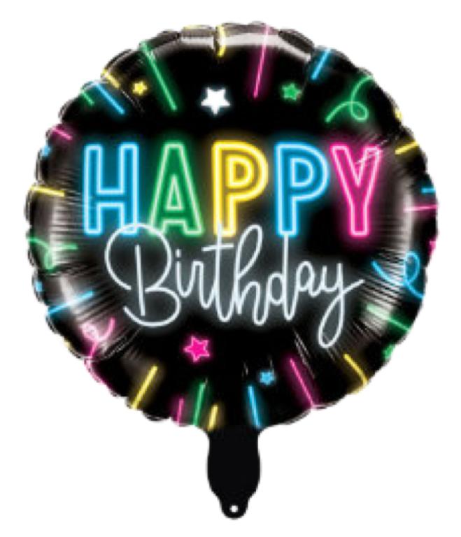 BALAO METALIZADO HAPPY BIRTHDAY 18'' 45CM