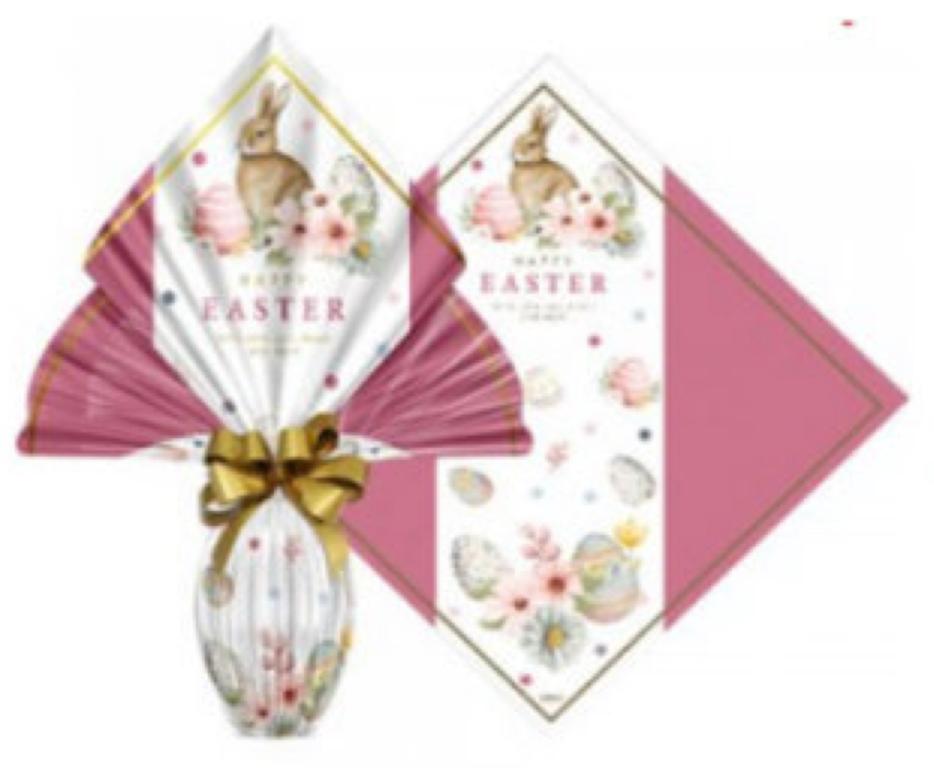 EMBALAGEM P/ OVO DE PASCOA HOPE 24X24CM