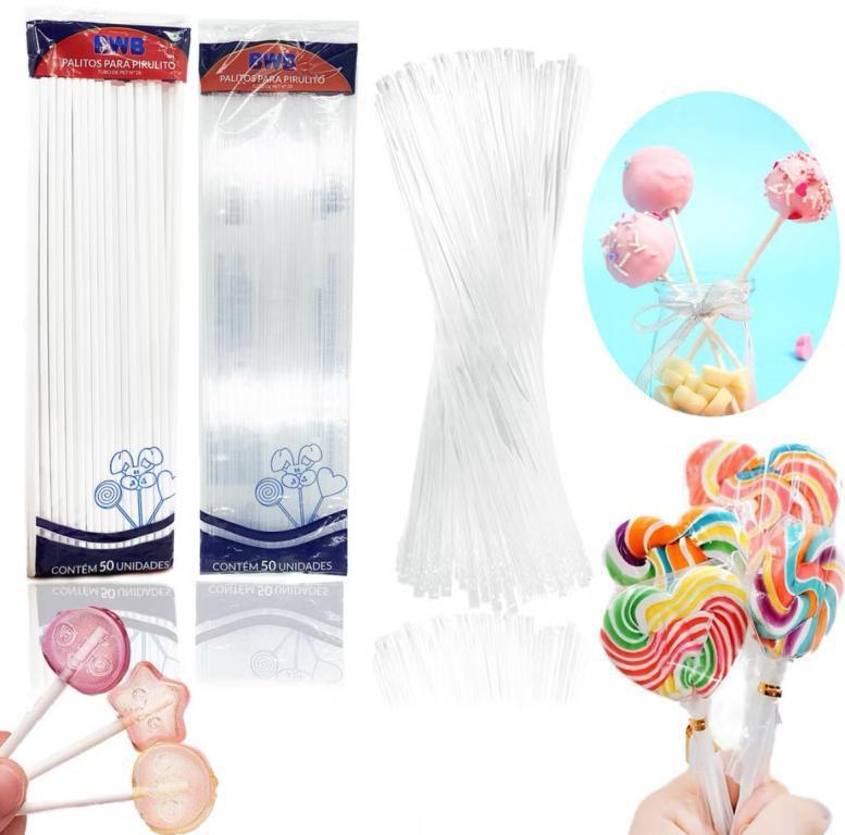 PALITOS P/ PIRULITO BWB GRANDE CRISTAL N°28 C/50UN