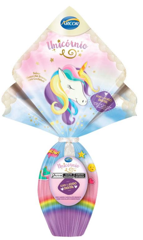 OVO DE PASCOA ARCOR UNICORNIO C/ JOGO DIGITAL 120G