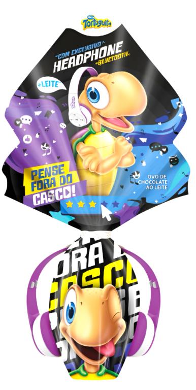 OVO DE PASCOA TORTUGUITA C/ HEADPHONE 100G