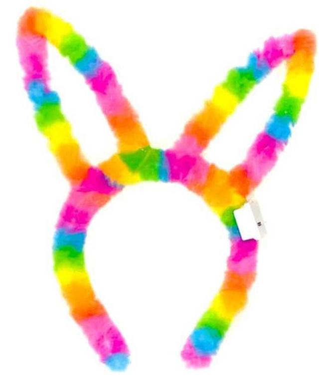 TIARA COLEHO PELUCIA C/ LED COLORIDA