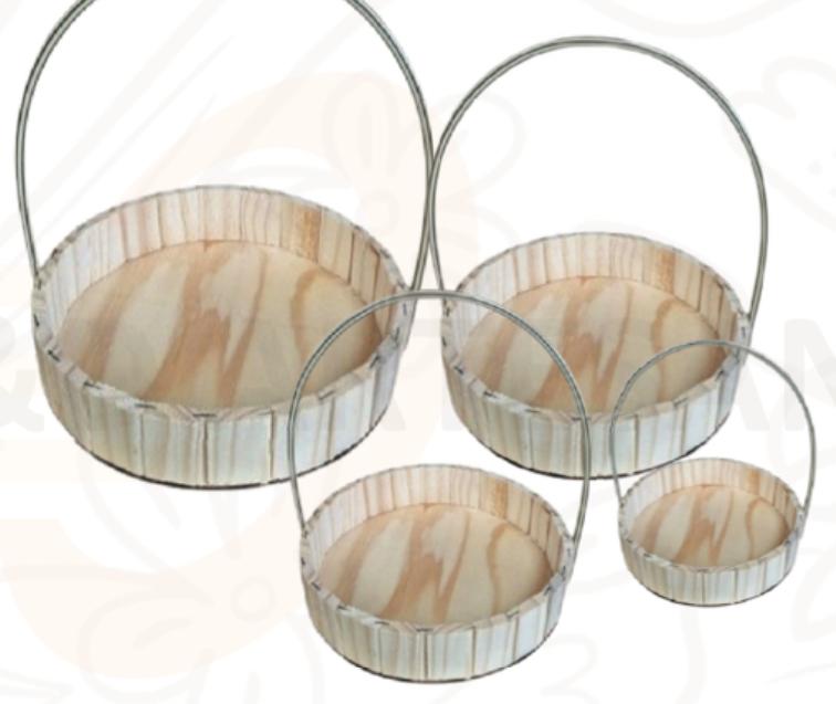 CESTA FRALDEIRA NATURAL 25CM