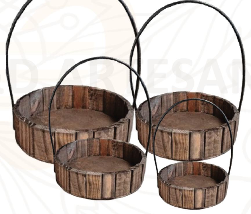 CESTA FRALDEIRA ESCURA 17CM