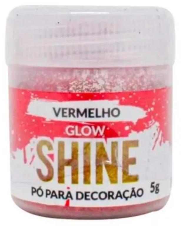 PO DECORACAO CINTILANTE ICEBERG VERMELHO MORANGO 5GR