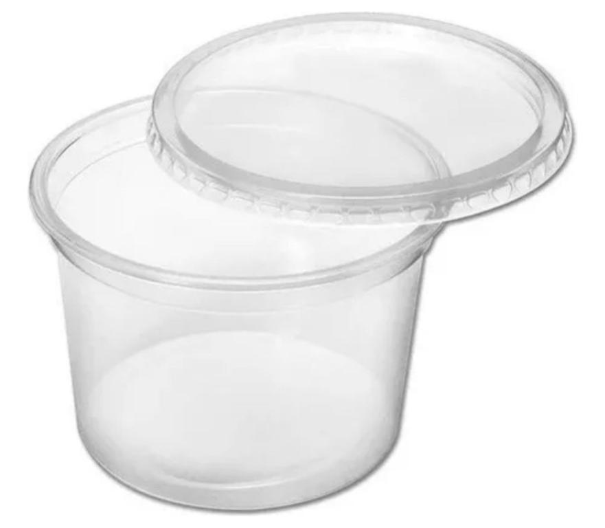 KIT POTE C/ TAMPA DANUBIO REDONDO 1000ML C/24UN